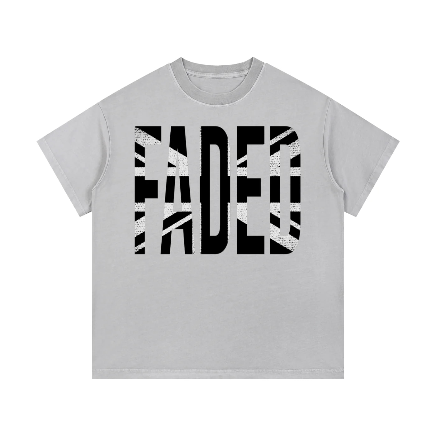 “FADED” UK FLAG T-SHIRT GREY