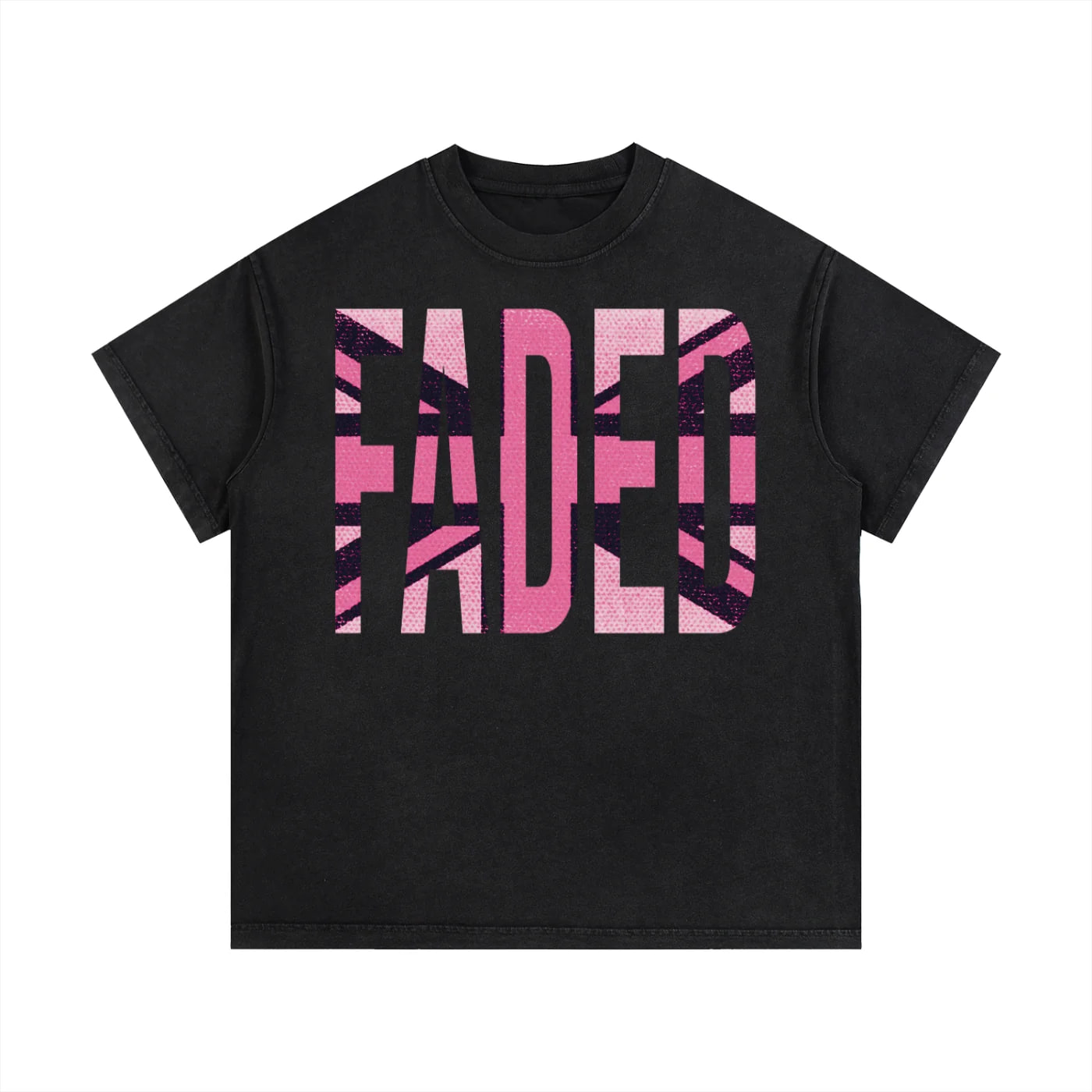 “FADED” UK FLAG T-SHIRT PINK